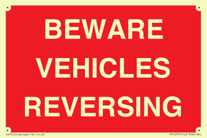 BEWARE VEHICLES REVERSING
